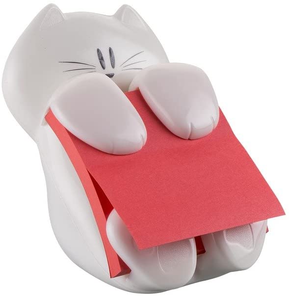 Gift for a work colleague: post it notes dispenser with cat design