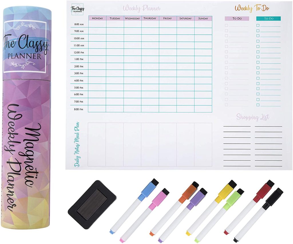 Gift for a work colleague:  magnetic fridge organiser and planner